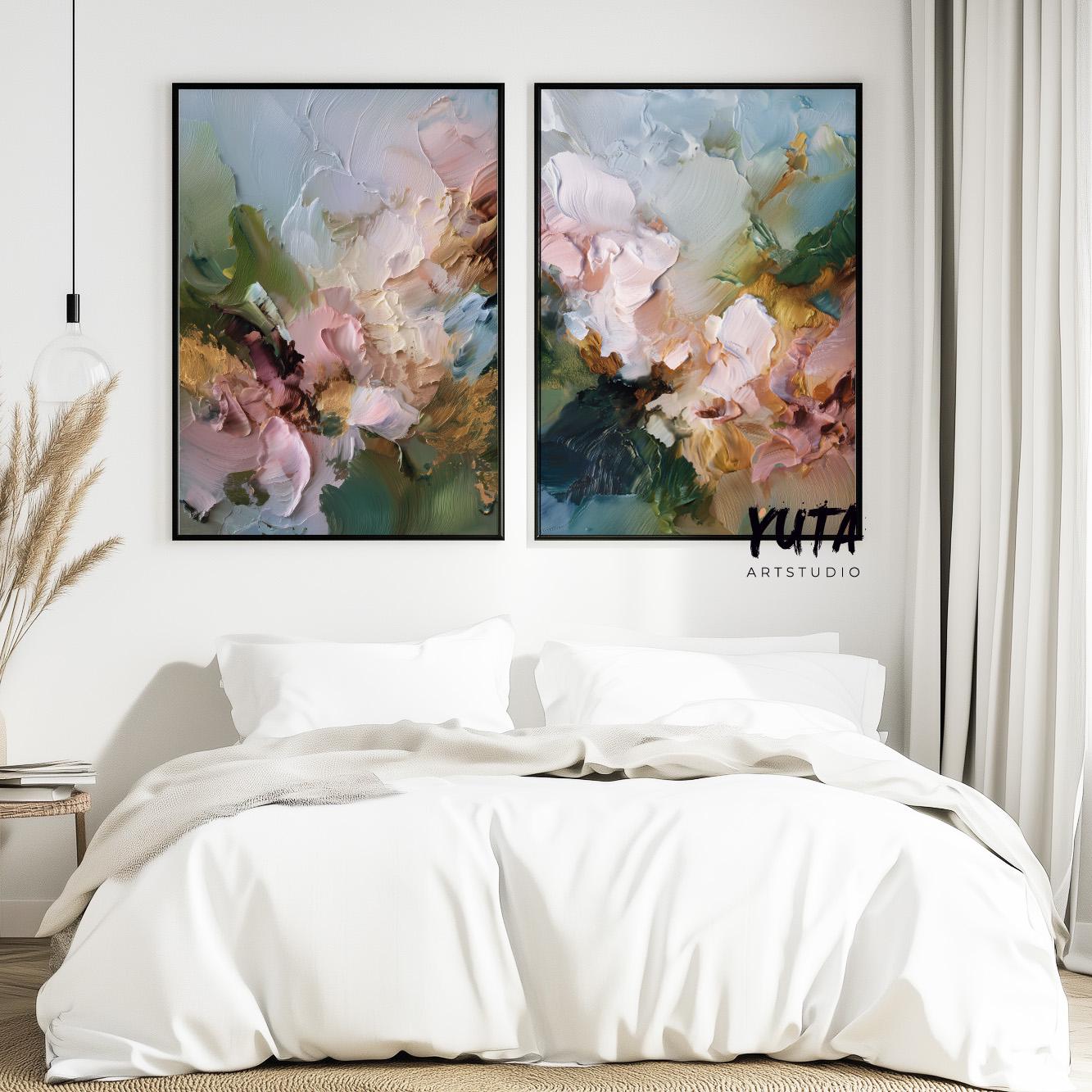 Modern minimalist abstract print with layered neutral brushstrokes and subtle texture.