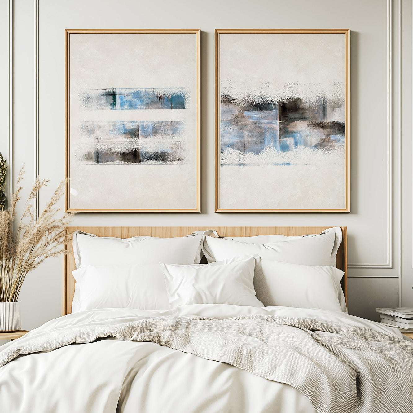 Contemporary abstract wall art for bedroom décor