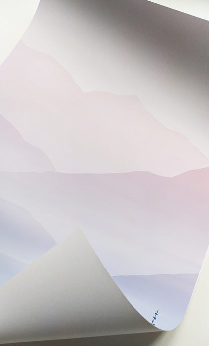 Blue mountain gallery wall set for modern living room décor