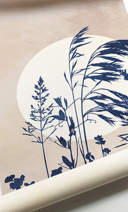 Contemporary wildflower wall art inspired by natural meadow landscapes