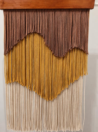 Large Macrame Wall Hanging, Abstract Fiber Wall Art, Modern Boho Textile Tapestry, Statement Wall Decor