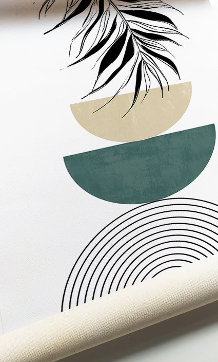 Contemporary geometric botanical prints for living rooms, bedrooms, and home offices