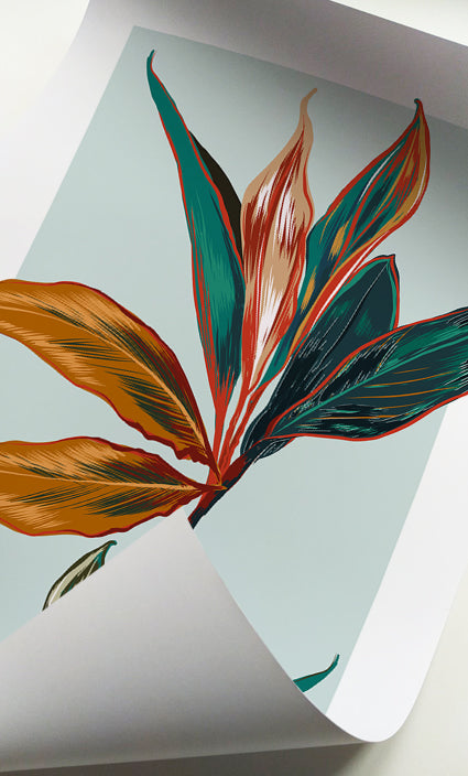 Tropical leaf wall art bringing natural elegance to modern contemporary interiors