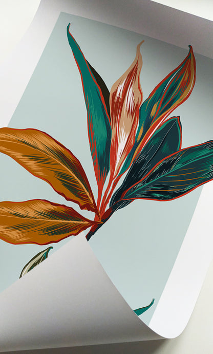 Tropical leaf wall art bringing natural elegance to modern contemporary interiors