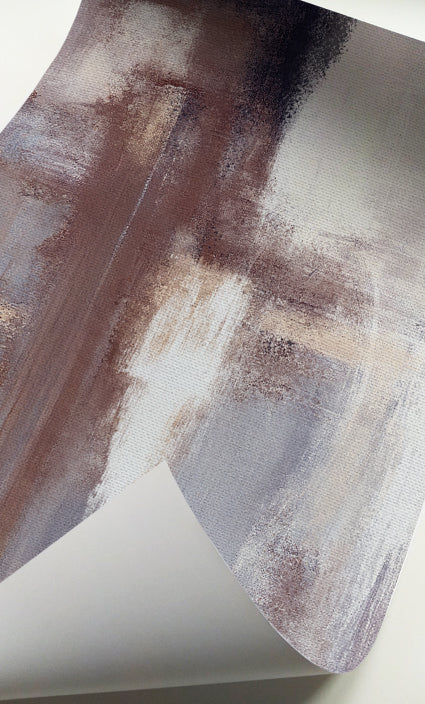 Textured abstract canvas print set in blue, beige, and cream