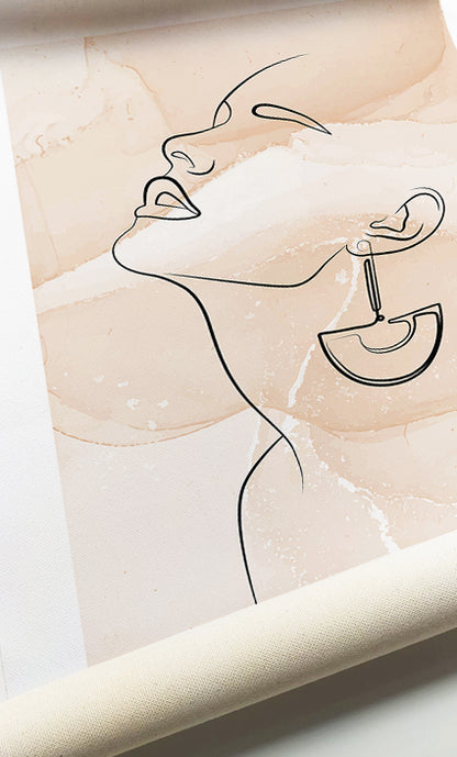 Minimalist abstract woman wall art bringing sophistication to contemporary interiors