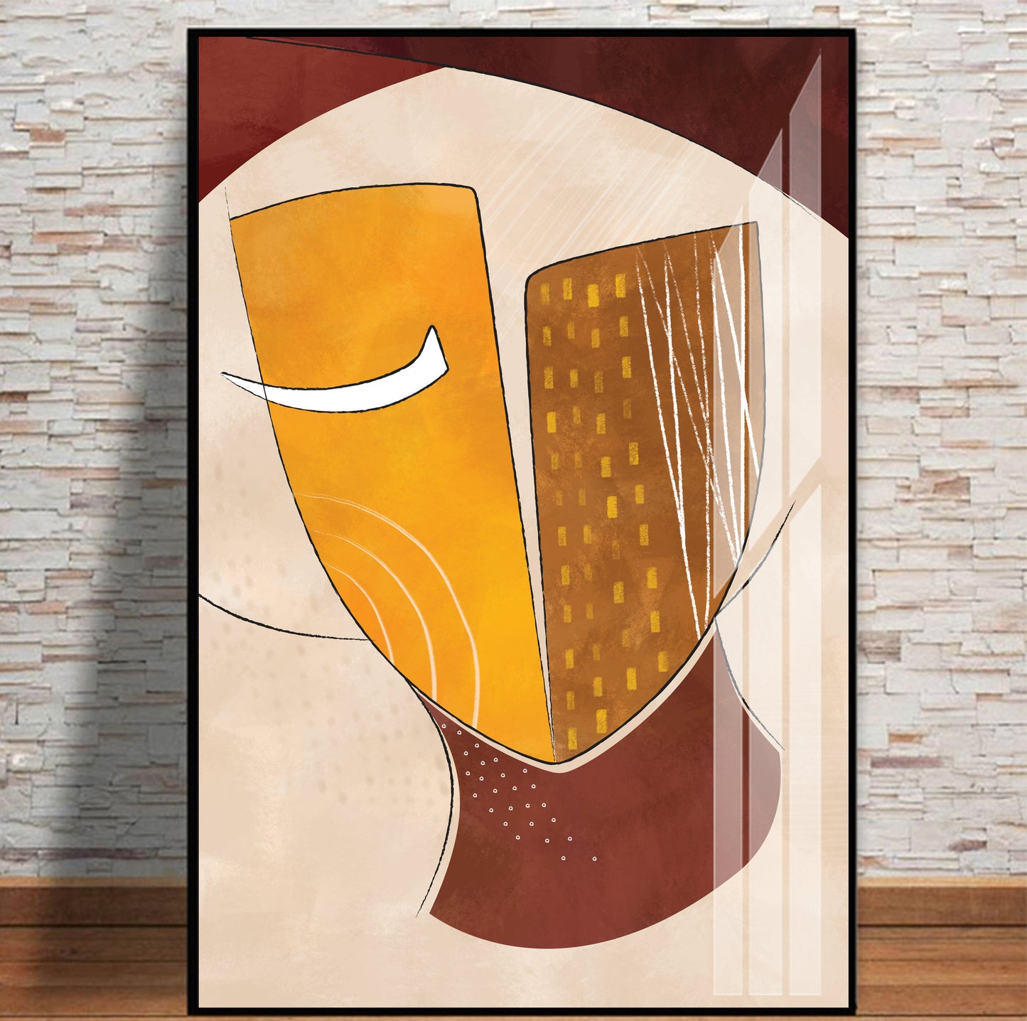 Colorful abstract ethnic africa wall art