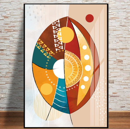 Colorful abstract ethnic africa wall art