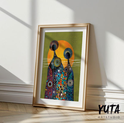 Modern minimalist african american art print. Contemporary bright african wall art Abstract ethnic femile extra large poster, home gift idea