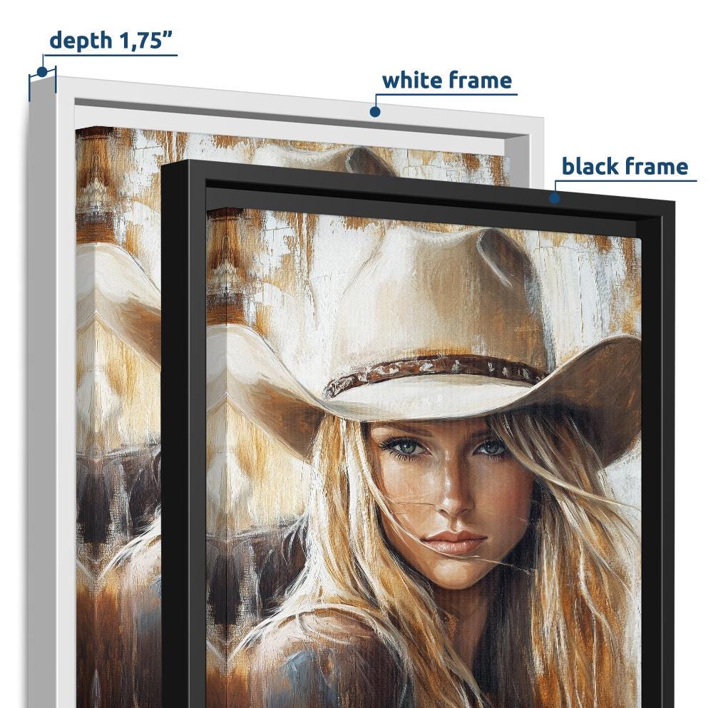 Modern Neutral Western Cowgirl Wall Art Print. Abstract People Art, Wild West Wall Art, Female Portrait