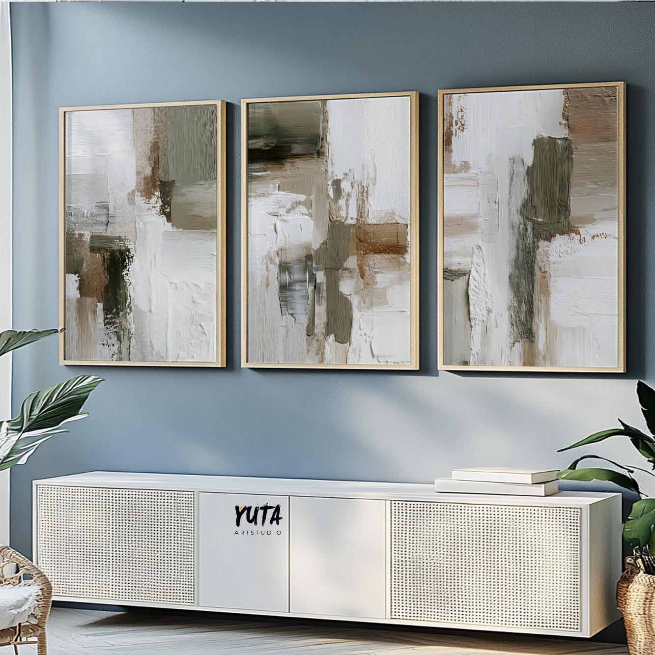 Abstract minimalist wall art with subtle contrast