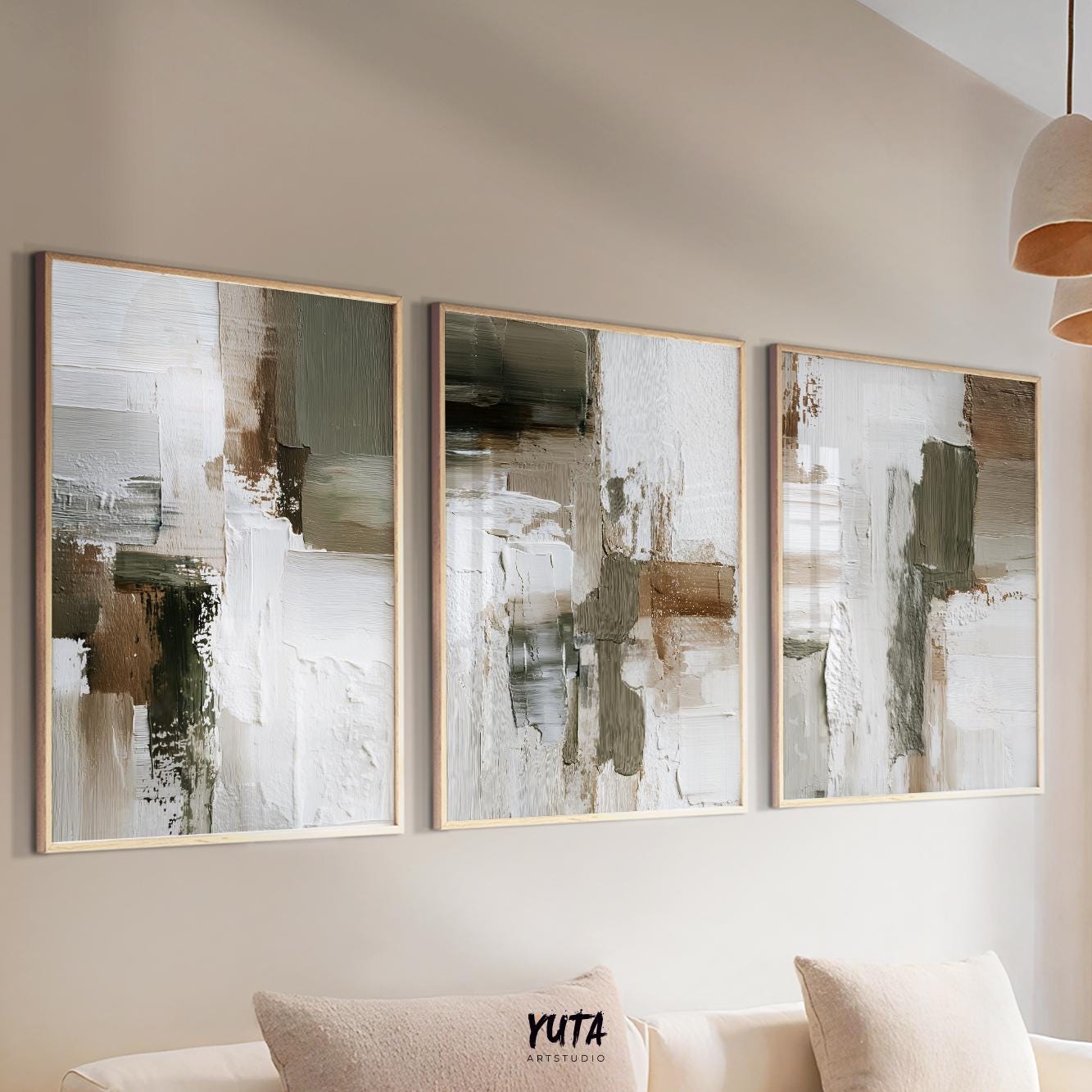 Minimalist abstract artwork with layered brushstrokes