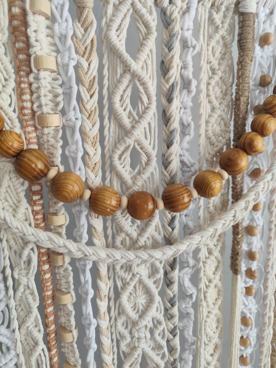 Large Macrame Wall Hanging, Neutral Macrame Wall Art, Fiber Art Wall Hanging, Woven Wall Decor, Boho Statement Wall Art