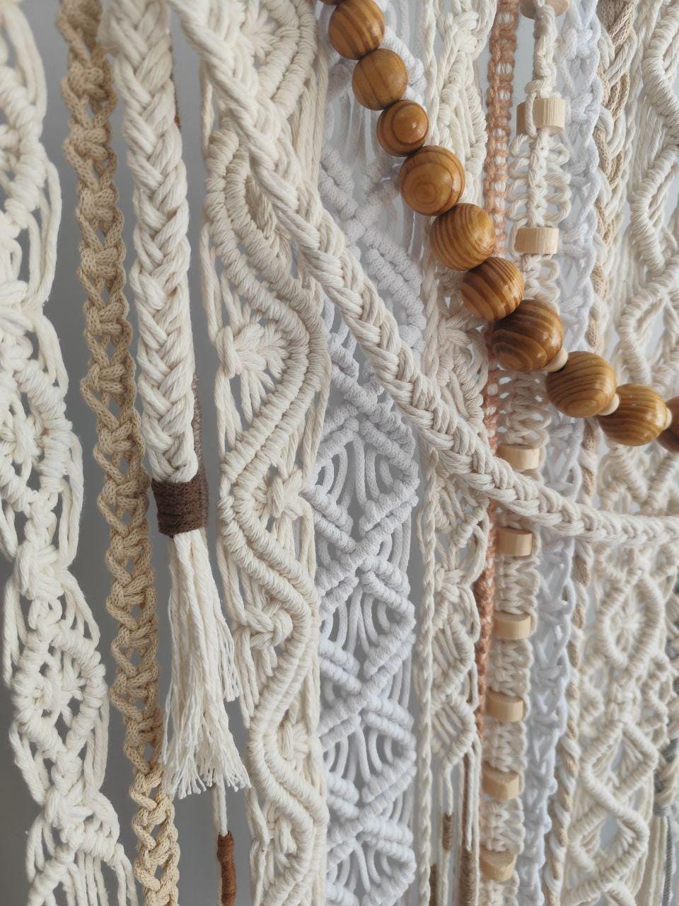Large Macrame Wall Hanging, Neutral Macrame Wall Art, Fiber Art Wall Hanging, Woven Wall Decor, Boho Statement Wall Art