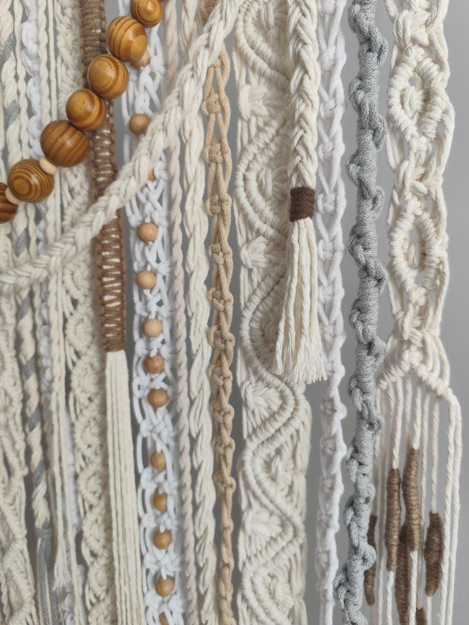 Large Macrame Wall Hanging, Neutral Macrame Wall Art, Fiber Art Wall Hanging, Woven Wall Decor, Boho Statement Wall Art