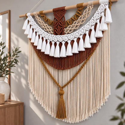 Large Macrame Wall Hanging, Boho Wall Decor, Handmade Woven Wall Tapestry, Colorful Bohemian Wall Art for Living Room