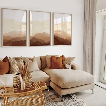 Organic Modern landscape artwork with neutral colors