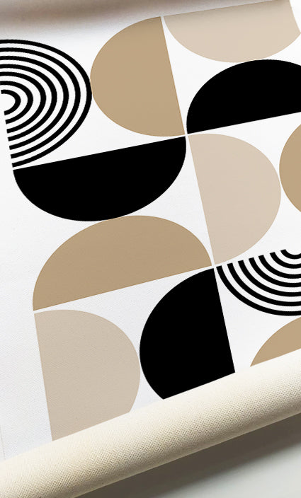Contemporary geometric prints designed for neutral modern interiors