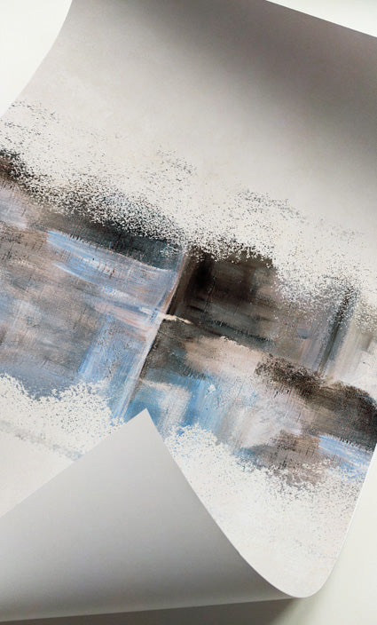 Contemporary abstract print set with textured brushstrokes