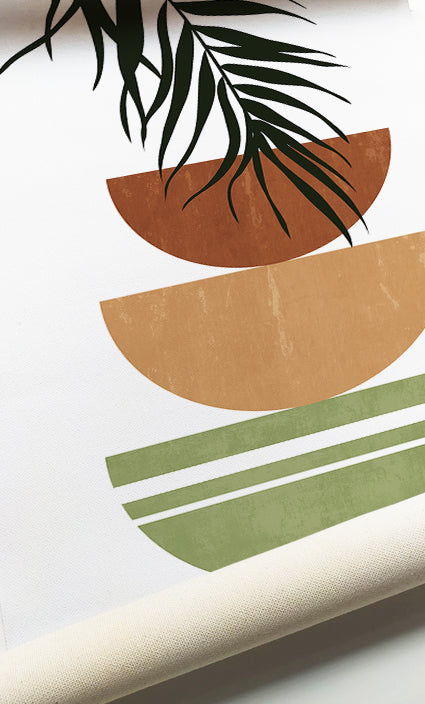 Organic botanical artwork bringing warmth and balance to modern living spaces