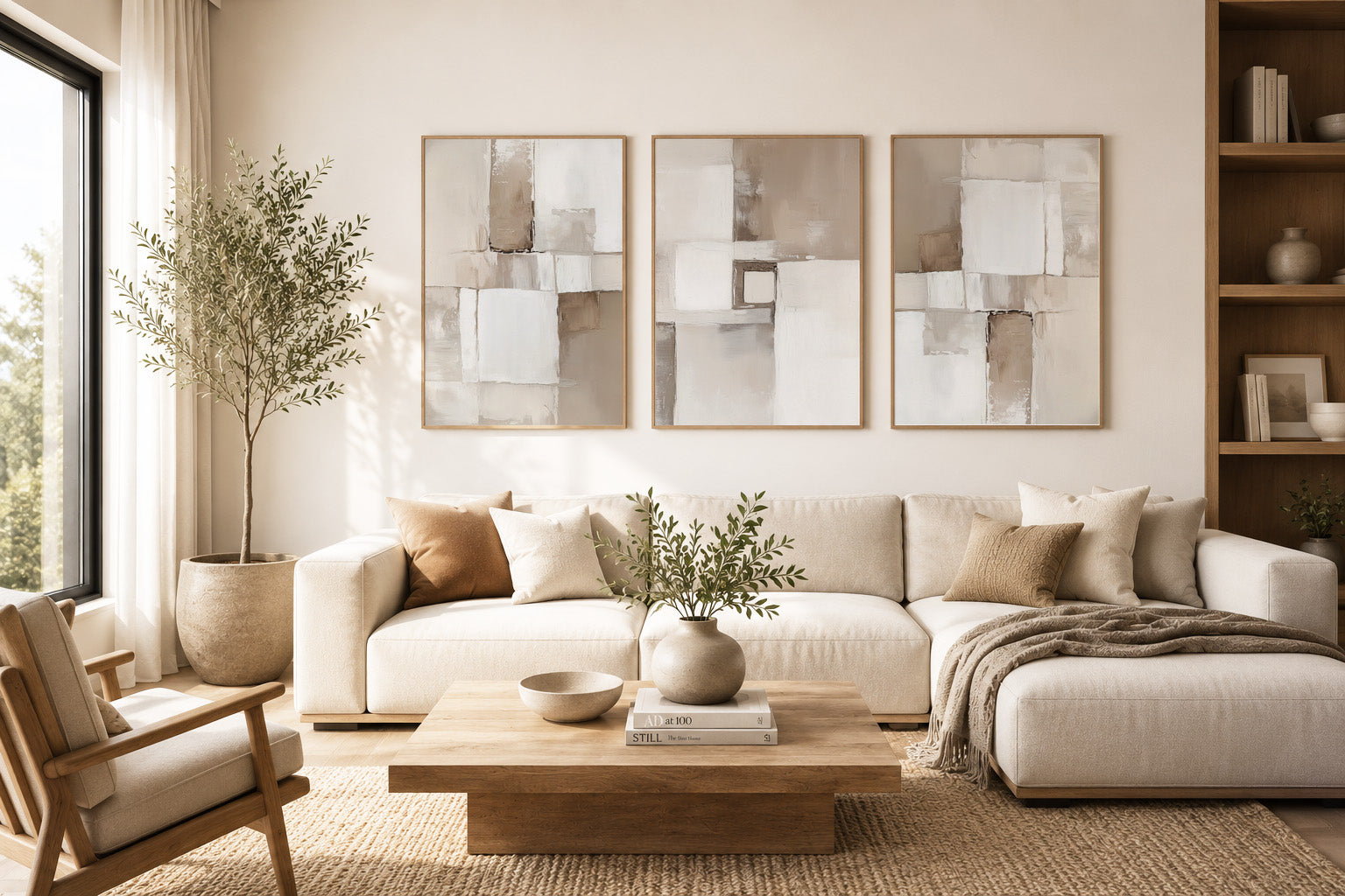 Neutral Minimalist Wall Art wall art collection