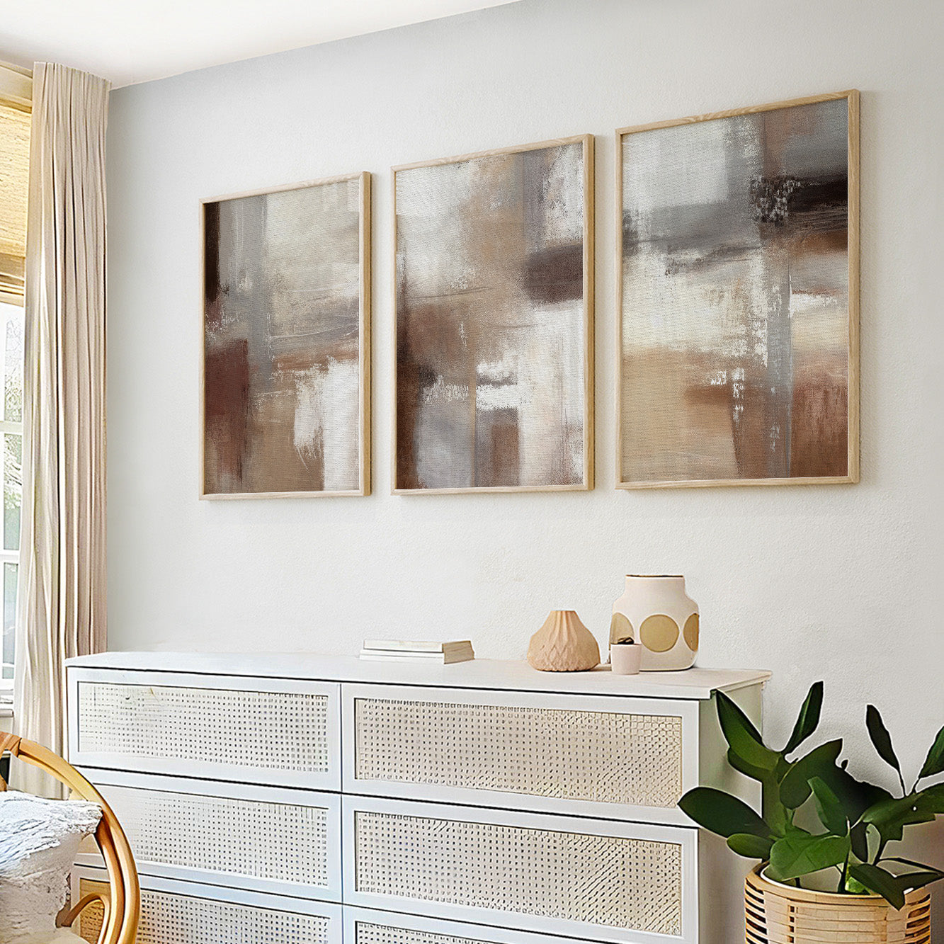 Beige minimalist artwork with soft earthy textures