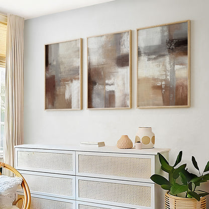 Beige minimalist artwork with soft earthy textures