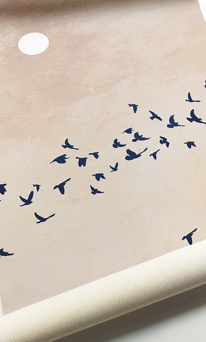 Nature-inspired wildflower prints with elegant botanical silhouettes for modern interiors