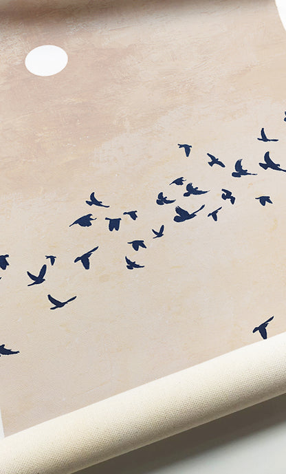 Nature-inspired wildflower prints with elegant botanical silhouettes for modern interiors