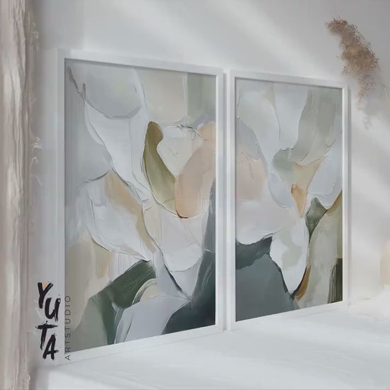 Abstract Neutral Set of 2 Pieces