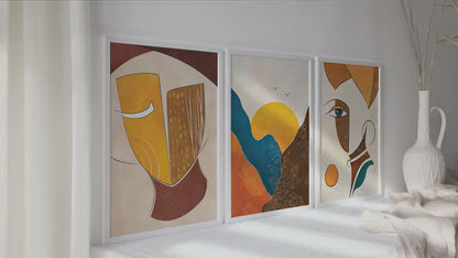 Abstract African Art Print Set