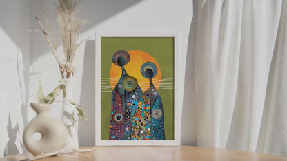 Modern minimalist african american art print. Contemporary bright african wall art Abstract ethnic femile extra large poster