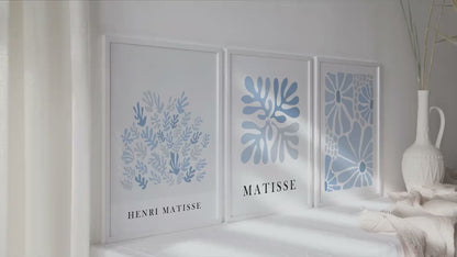 Blue Matisse Print Set: Mid-Century Modern Gallery Wall Art