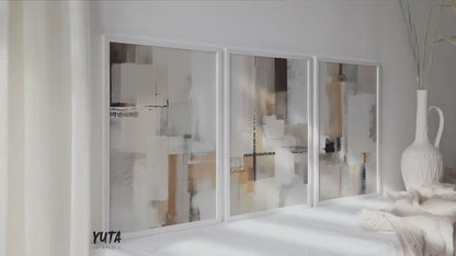 Neutral Abstract Wall Art Set of 3
