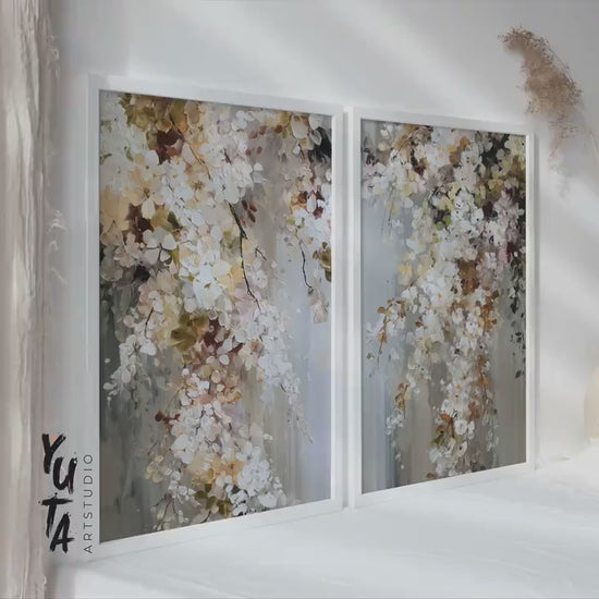 Abstract Floral Wall Art Set of 2
