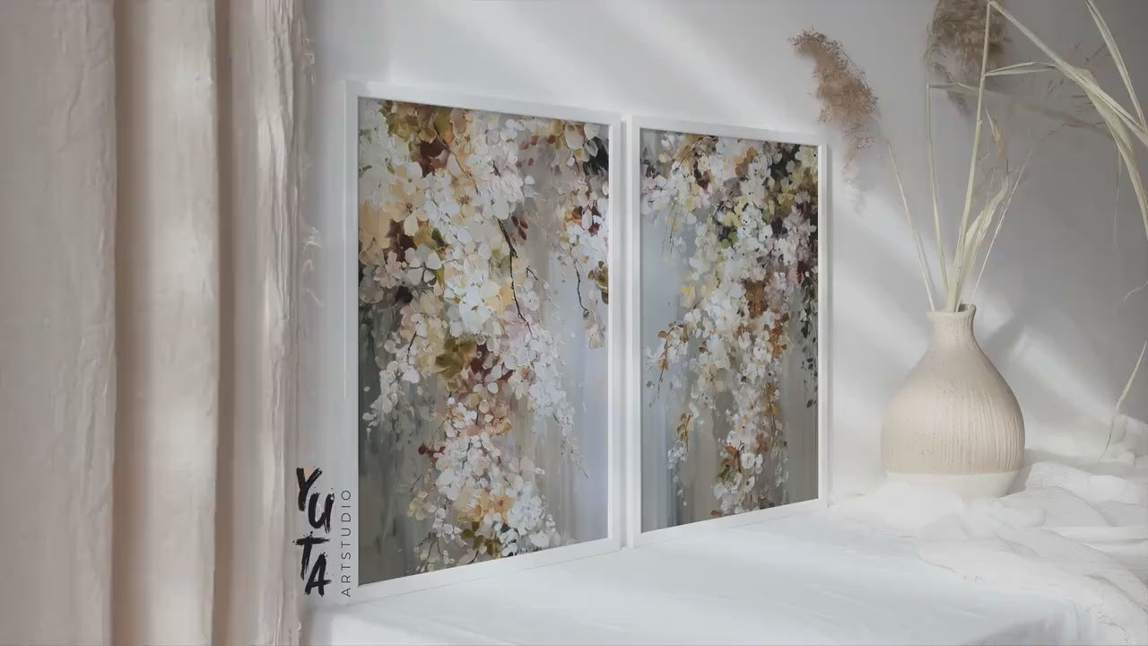 Abstract Floral Wall Art Set of 2