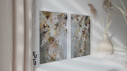 Abstract Floral Wall Art Set of 2