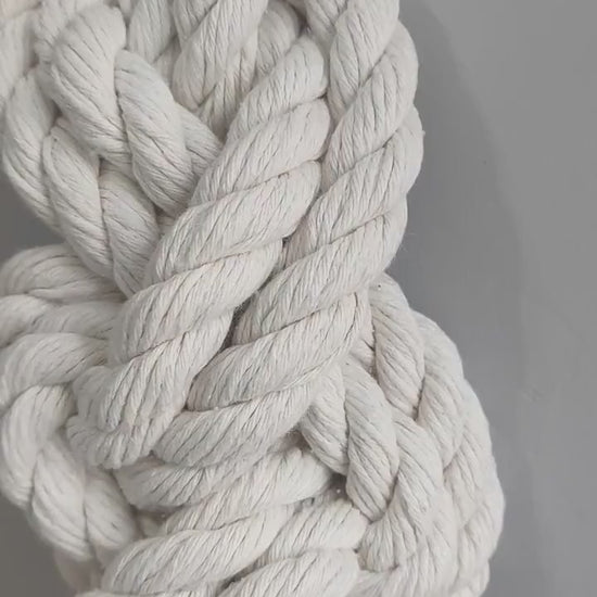 Rope Knot Wall Hanging, Macrame Wall Art, Sculptural Textile Wall Decor, Neutral Scandinavian Wall Hanging