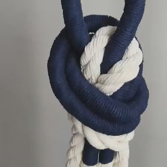 Macrame Wall Hanging, Orange Rope Wall Art, Textile Sculptural Scandinavian Home Decor