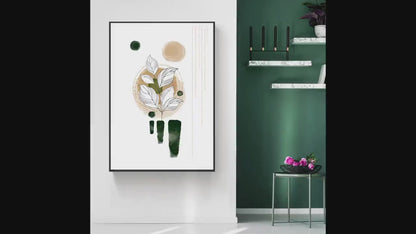 Panoramic Colorful Floral Abstract Print
