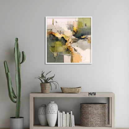 Modern contemporary home decor artwork in soft neutral palette