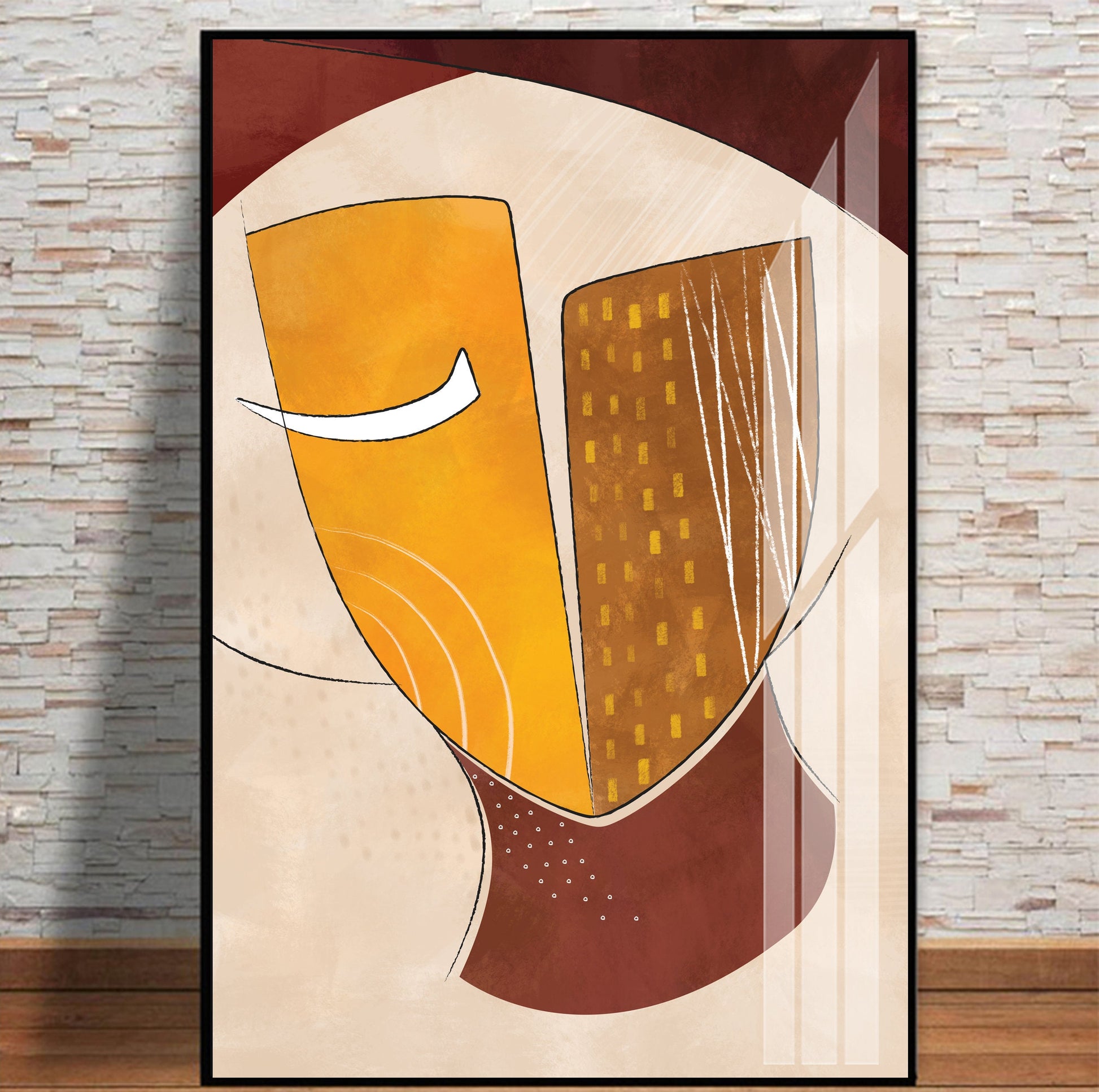Colorful abstract ethnic africa wall art